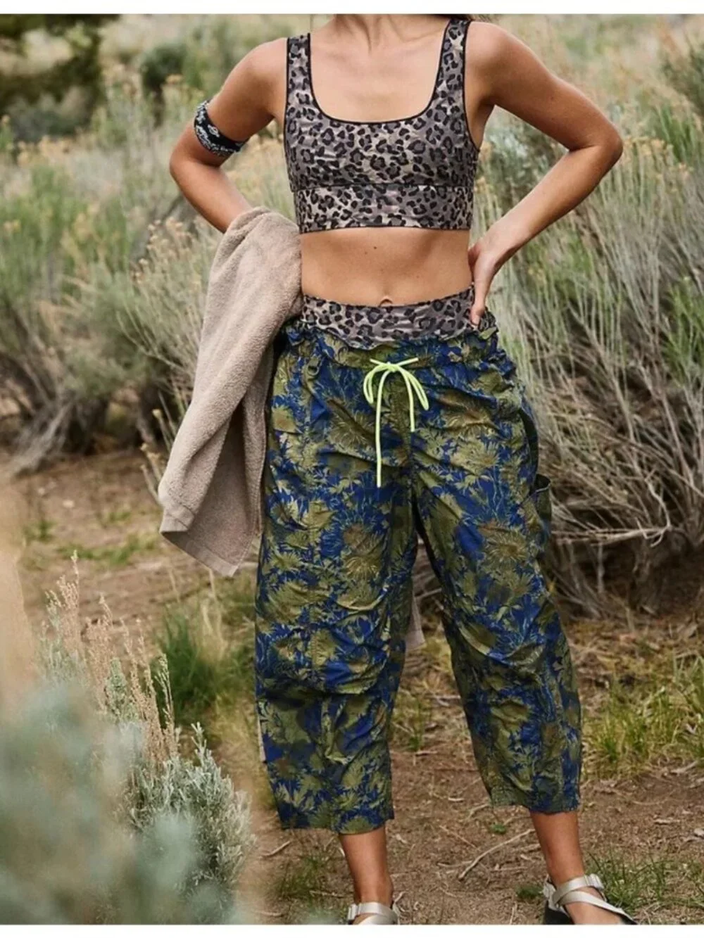 Free People Movement Printed In The Wild Pants Size S